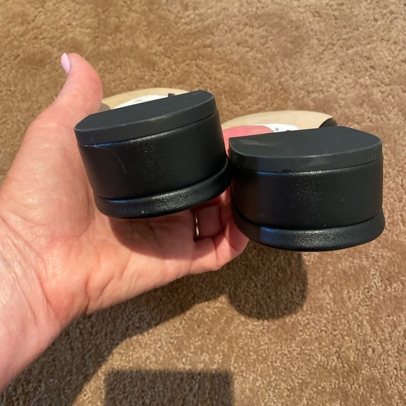 Women’s Black Textured Slide Sandals New Size 9.5 vegan Nordstrom Rack - Picture 7 of 10